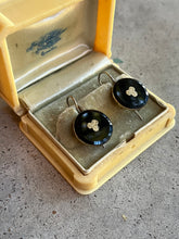 Load image into Gallery viewer, c. 1890s-1900s Gold Filled French Jet Earrings
