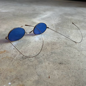 c. 1890s-1900s Cobalt Blue Sunglasses