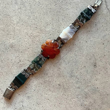 Load image into Gallery viewer, 19th c. Silver Scottish Agate Bracelet