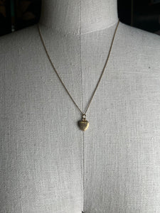 c. 1940s Heart Locket Necklace