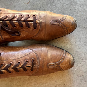 c. 1890s-1900s Brown Oxfords | Approx Sz 7