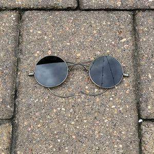 c. 1910s-1920s Smoked Glass Round Sunglasses