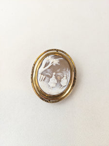 Victorian Swivel Cameo Photo Brooch - Double Sided