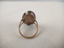 Load image into Gallery viewer, Georgian 18th Century Gold Memorial Sepia Ring | Size 7.25