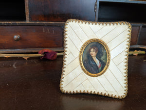Late Victorian Grand Tour Hand Painted Portrait Miniature
