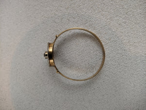 Edwardian 18k Gold Diamond Ring with Platinum Top