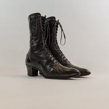 Load image into Gallery viewer, 1910s-1920s Black Lace Up Boots | Approx Sz 6-6.5