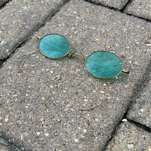 c. 1890s-1900s Green Tinted Sunglasses