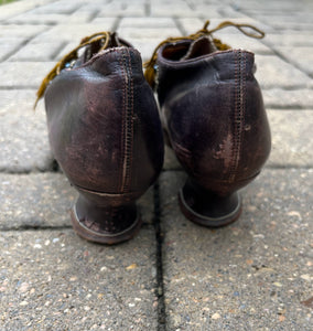 c. 1890s-1900s Beaded Oxfords