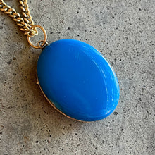 Load image into Gallery viewer, c. 1870s-1880s Blue Enamel Hand Locket