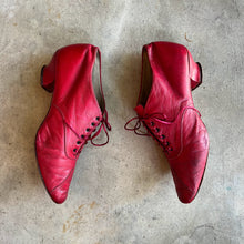 Load image into Gallery viewer, c. 1890s Red Leather Oxfords