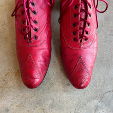Load image into Gallery viewer, c. 1890s Red Leather Oxfords