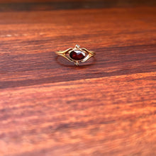 Load image into Gallery viewer, 19th c. 10k Gold Garnet + Sed Pearl Ring