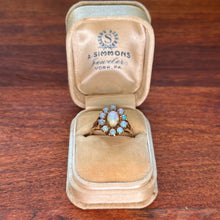 Load image into Gallery viewer, Vintage 10k Gold Opal Cluster Ring