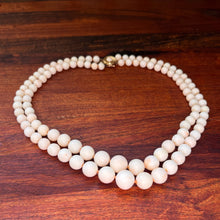 Load image into Gallery viewer, Vintage Angel Skin Coral Bead Necklace