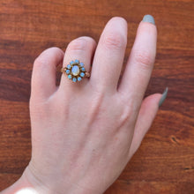 Load image into Gallery viewer, Vintage 10k Gold Opal Cluster Ring