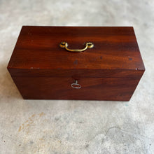 Load image into Gallery viewer, 1810s Wooden Jewelry Box with Mirror + Key