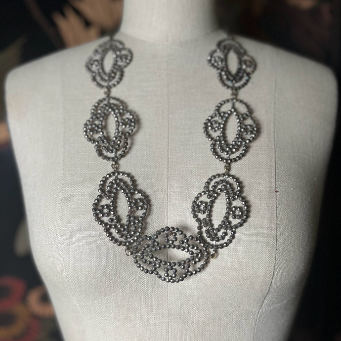 Late 19th-Early 20th c. Cut Steel Necklace