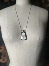 Load image into Gallery viewer, Art Deco Silver Guilloche Enamel Perfume Bottle Necklace