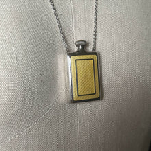Load image into Gallery viewer, Art Deco Silver Guilloche Enamel Bottle Necklace