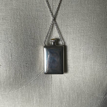 Load image into Gallery viewer, Art Deco Silver Guilloche Enamel Bottle Necklace