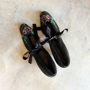 c. 1920s-1930s Beaded Shoes | Approx Sz. 8.5