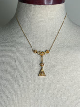 Load image into Gallery viewer, c. 1910s 10k Gold Diamond Lavalier Necklace
