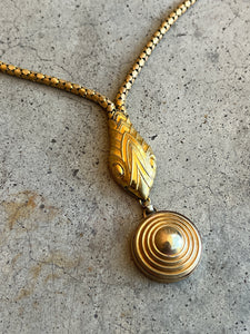c. 1920s-1930s Brass Snake Necklace