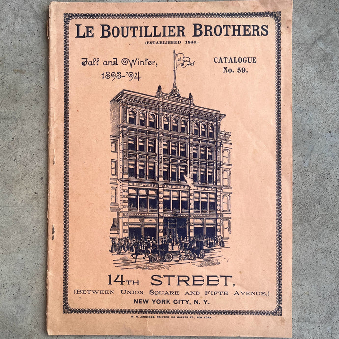 1893-1894 Le Boutillier Brothers Catalog