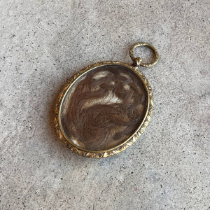 c. 1820s-1840s Large Pinchbeck Hair Pendant