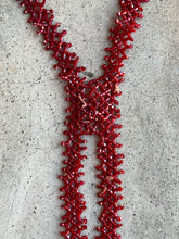 Load image into Gallery viewer, c. 1920s Red Beaded Tassel Necklace
