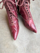Load image into Gallery viewer, c. 1890s Raspberry Red Boots