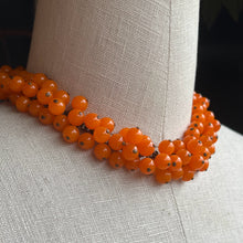 Load image into Gallery viewer, c. 1930s-1940s Orange Czech Glass Choker Necklace