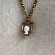 Load image into Gallery viewer, Late 19th Century Double Sided Dog + Cameo Pendant