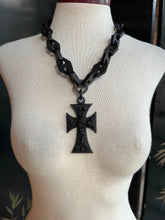 Load image into Gallery viewer, RESERVED | 19th c. Vulcanite Cross Necklace
