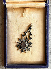 Load image into Gallery viewer, c. 1870s Crescent Moon Star 14k Gold + Onyx Hair Locket Pendant