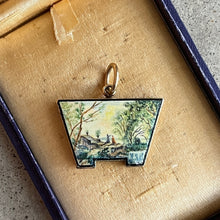 Load image into Gallery viewer, Mid-19th c. 14k Gold Enamel Locket with Hair