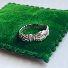 Load image into Gallery viewer, 1880s Sterling Silver Fede Ring | Hallmarked 1884