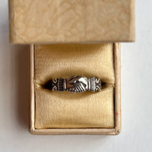 Load image into Gallery viewer, 1880s Sterling Silver Fede Ring | Hallmarked 1884