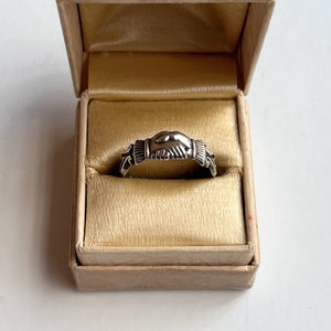 1880s Sterling Silver Fede Ring | Hallmarked 1884