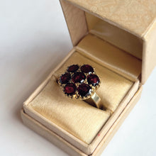 Load image into Gallery viewer, Late 19th c. 10k Gold Flat Cut Garnet Conversion Ring