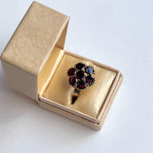 Load image into Gallery viewer, Late 19th c. 10k Gold Flat Cut Garnet Conversion Ring