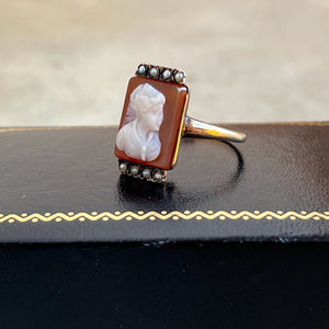 c. 1880s-1890s 10k Gold Cameo Ring