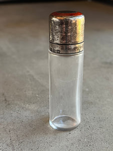 1898 Sterling Silver Guilloche Enamel Perfume Bottle