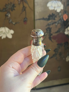 Late 19th-Early 20th c. Cut Crystal Chatelaine Perfume Bottle