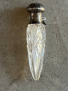 Late 19th-Early 20th c. Cut Crystal Chatelaine Perfume Bottle