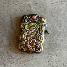 Load image into Gallery viewer, c. 1900s-1910s Painted Match Safe Pendant