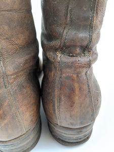 1900s-1910s Tall Brown Lace Up Boots | Approx Size 7-7.5