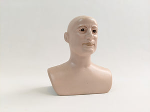 Vintage Porcelain Male Doll Bust