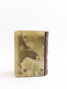 Vintage Green Onyx Stone Book Box
